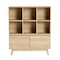 Baxton Studio Danina Japandi Oak Brown Finished Wood Bookshelf 229-12914-ZORO - alternate 2